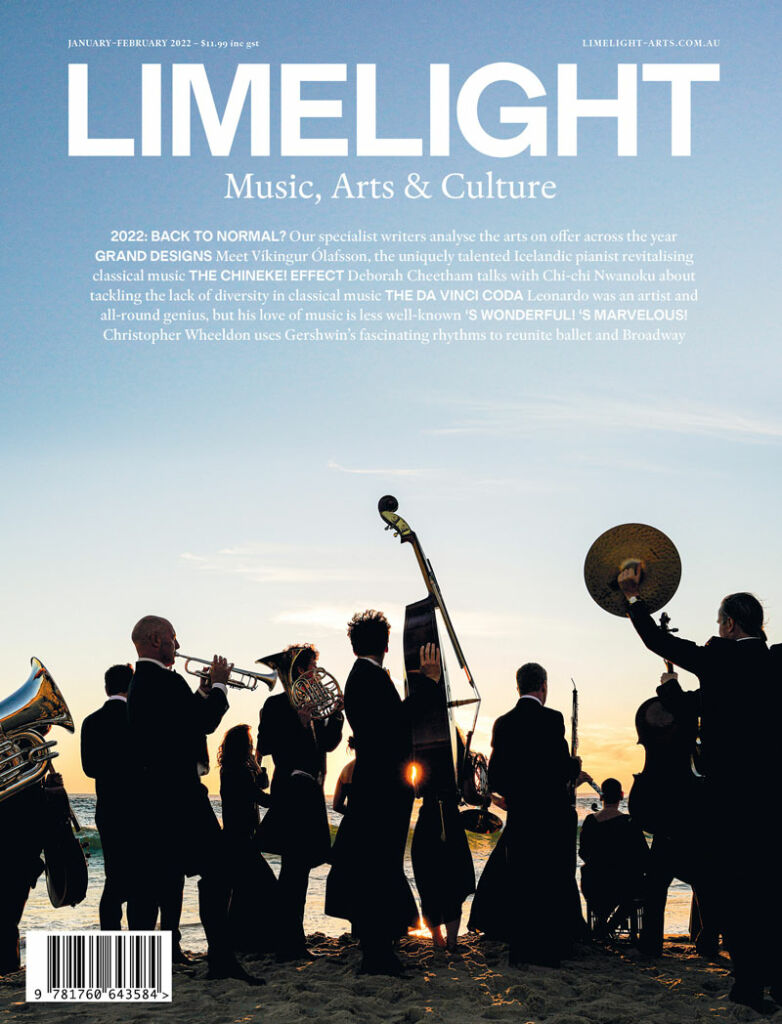 Cover of Limelight magazine's January-February 2022 issue