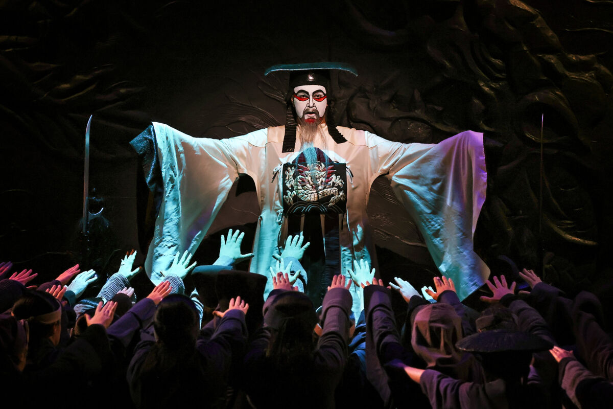Alexander Sefton as Mandarin in Opera Australia’s 2022 production of Turandot at the Sydney Opera House