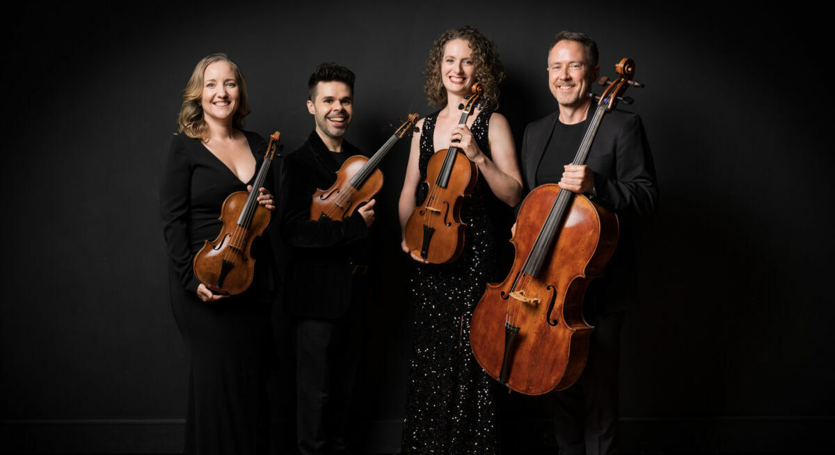 Australian Haydn Ensemble Quartet for their Viennese Star concert: (L-R) Skye McIntosh, Matthew Greco, Karina Schmitz and Daniel Yeadon.