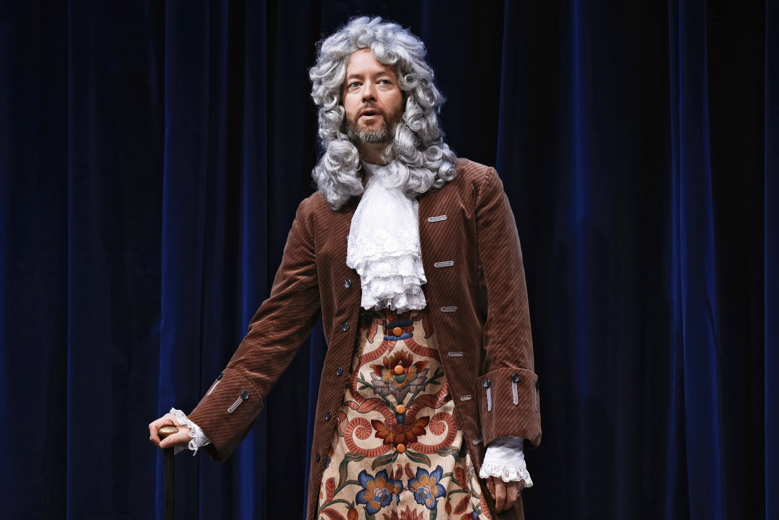 Gareth Davies as Isaac Newtown in David Williamson's Nearer the Gods at Sydney's Ensemble Theatre, 2022. 