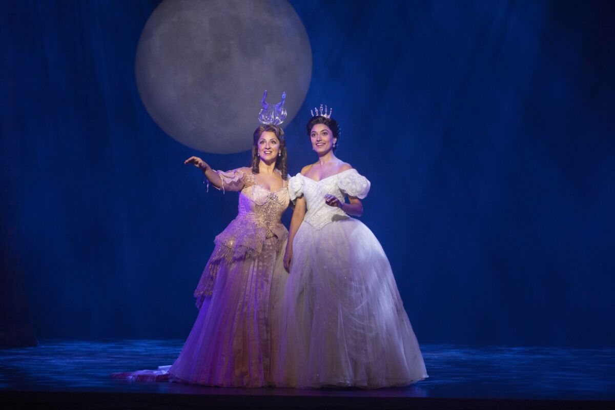 Silvie Paladino and Shubshri Kandiah in Cinderella, May 2022. Photo © Ben Fon.