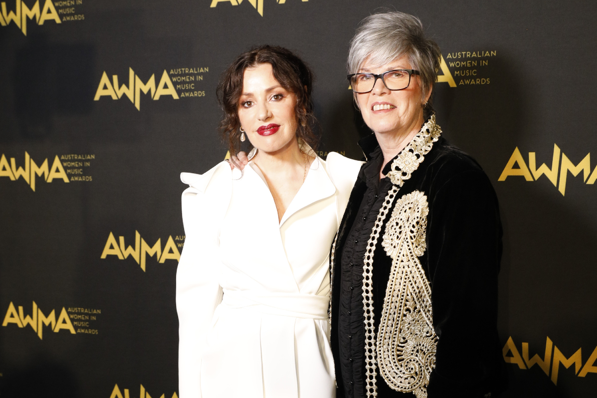Tina Arena and Vicki Gordon, Founding Executive Producer & Program Director of the Australian Women in Music Awards, at the 2022 ceremony.