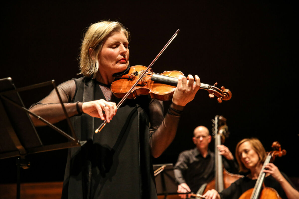 Helena Rathbone performing in the Australian Chamber Orchestra's Bach program, June 2022. Photo © Julian Kingma.