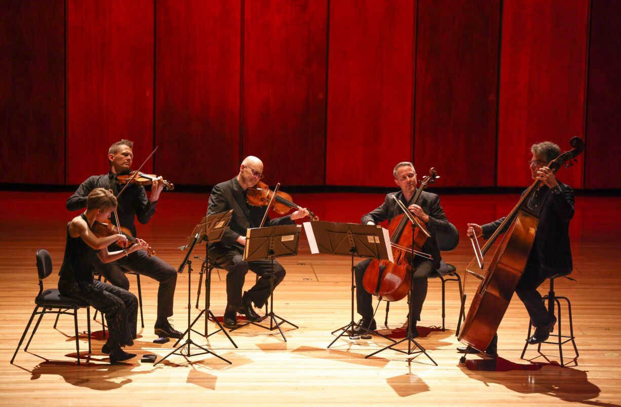 The Australian Romantic & Classical Orchestra perform Eybler's String Quintet in Brisbane, 1 June, 2022. Photo © Peter Wallis.